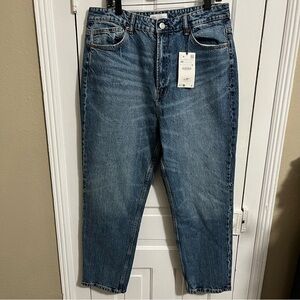 Zara Rigid High Rise Jeans Medium Wash Size 14 K2